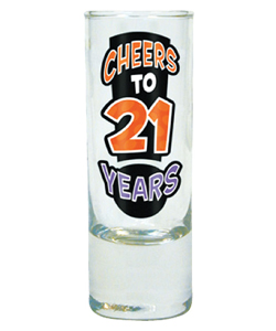 Cheers To 21 Years Shot Glass[EL-LB542]