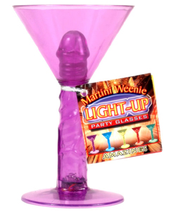 Martini Light Up Purple Party Glass [HP2363]