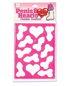 Penis and Heart Pink Cookie Cutters [SE2410-40]