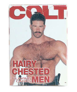 COLT Hairy Chested Men Playing Cards